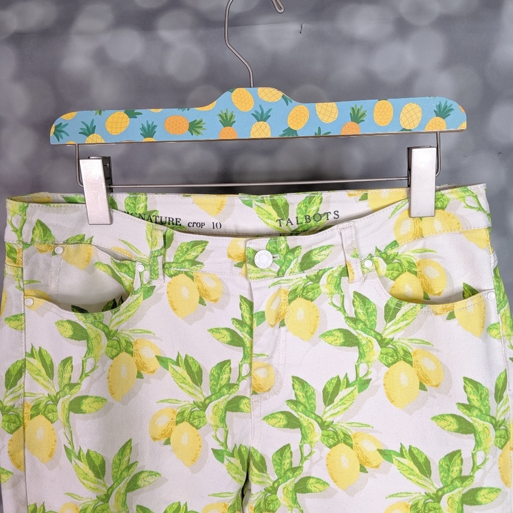 Talbots Lemon Print Ankle Jeans - Picture 3 of 6